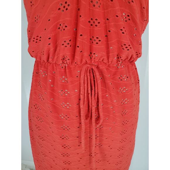 ENFOCUS STUDIO Women's Dark Coral Fit & Flare Sleeveless Dress Sz 4 - Picture 7 of 10